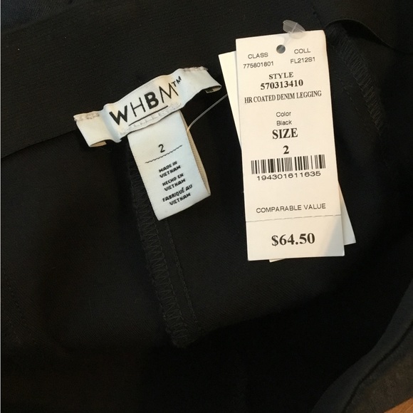 WHBM Outlet High Rise Coated Denim Leggings - Picture 5 of 6